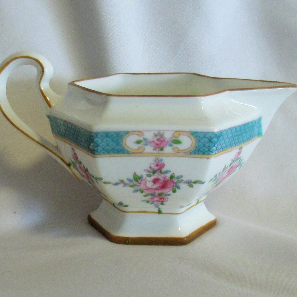 Minton Persian Rose Hex Footed Mini Creamer, Hand Painted, Older,   J699